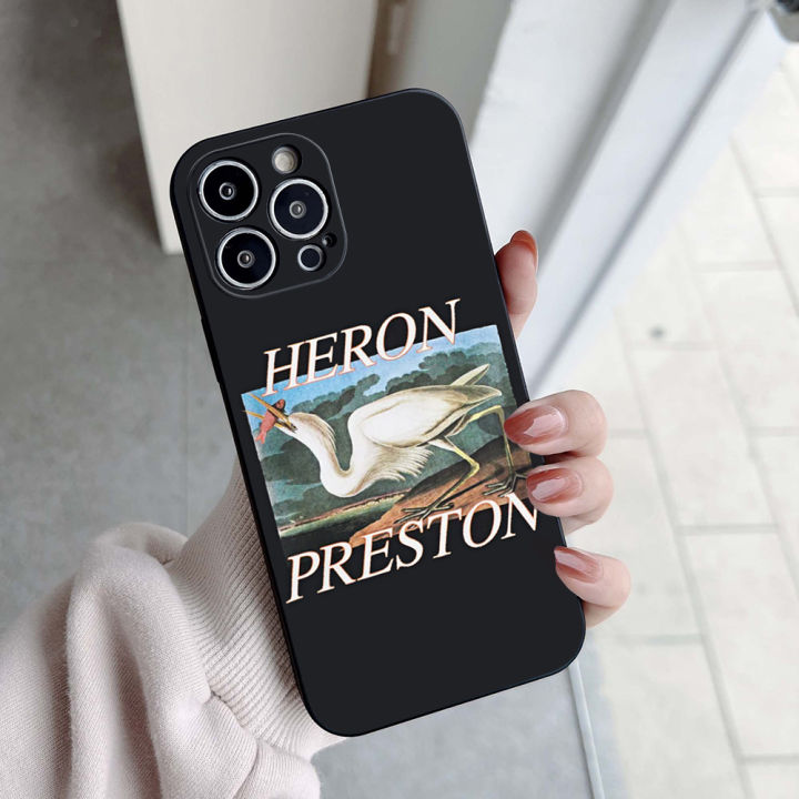 Killer Bzzo For IPhone 13PRO INS Heron Phone Case for IPhone 13 11 12 14 Pro XR XS MAX 8 X 7 14 Plus SE 13 12mini Design Heron-Preston Cover