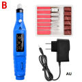 Electric Drill Nail File Acrylic Art File Manicure Pedicure Portable Machine Kit. 