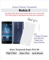 Nokia 8 - Pack of 2 - Screen Protectors - Best Material - 1 Nano Glass & 1 Jelly - with 2 back cam lens protectors. 