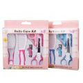 Baby Grooming Kit, Toes Fingernails Care, 6 pcs Baby Nail Kit Daily Care Set with Hair Brush, Hair Comb, Scissor, Nail Clipper, Nail Clipper Cover and Nail Scissor Handle Cover(Pink)(Blue). 