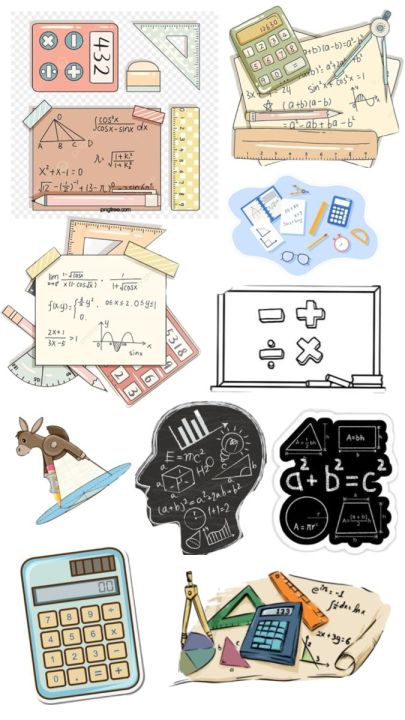 Mathematics Sticker Pack - 10-Pcs Cute Study Stickers for Students ...
