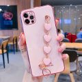 LECOMES for iPhone 11 Pro Max Back Cover with Love Heart Bracelet Chain Luxury 6D Plating Shiny Soft Silicone Mobile Phone Case Pouch Girls. 