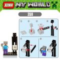 2in1 Custom LEGO MINECRAFT Mini Figures Story Mode Steve Alex Wither Golem. 