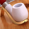 Pipe Rack Exquisite Anti-Rust Stainless Steel Shoe Style Tobacco Pipe Stand for Office. 