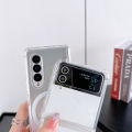 Relaxtoo For Samsung Z Fold 3 Magnetic Transparent Shell Luxury Fashion Mobile Phone Back Cover Case Anti-drop Shockproof Non-slip. 