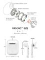 I12 TWS Wireless Earphones Mini Earbuds Bluetooth 5.0 Stereo Sport Headphone Handsfree  White/Black. 