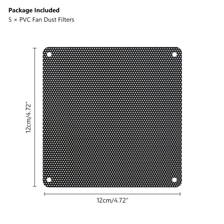 5pcs 8cm 9cm 12cm 14cm Black Square Fan Filter PC computer mesh dustproof case cover 80 90 120 140mm Fan Dust Filter Cooler