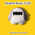 Original For Realme Buds T100 cartoon Silicone Earphone Case Cover Shock resistant NO.1. 