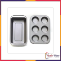 Fruit Cake Mold Non Stick Bread Loaf And 6 Muffin & Cupcake  Baking Tray. 