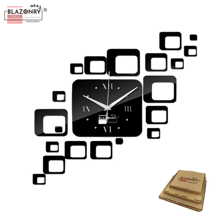 Box Wooden Wall Clock  |Fancy wall Clocks for rooms decoration | Blazonry Decor