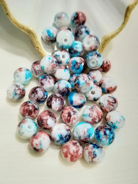 100pcs%20Multicolor%20Marbled%20Round%208mm%20Craft%20Beads%20%E2%80%93%20Round%20Stones%20for%20Jewelry,%20Sewing%20&%20DIY%20Decoration%20-%20Image%205