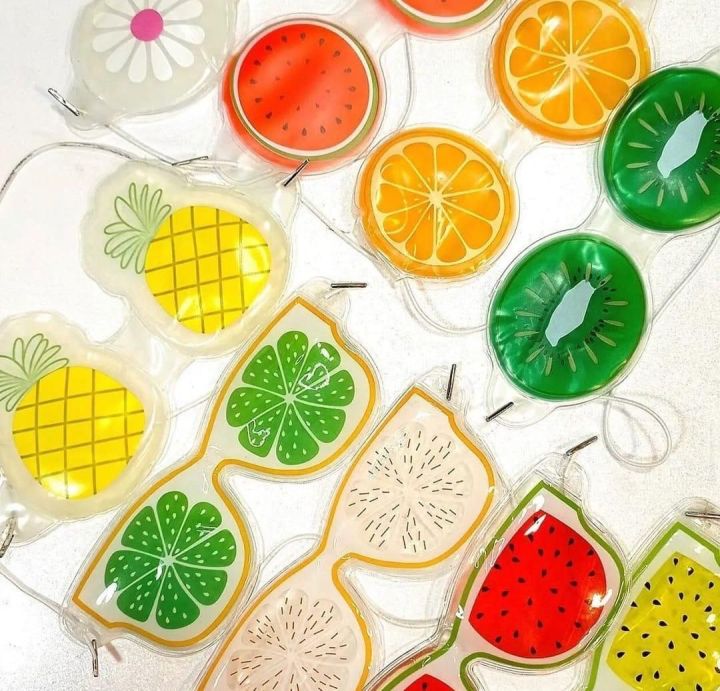 Gel Eye Mask Remove Black Eye Bags Fruit Cooling Mask Cosmetic Ice Compress Eye Mask Gel Sleep Eye Protection