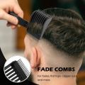 2 in 1 Barber Comb for Hair Cutting, Professional Fade Combs, Heat Resistant Clipper Comb, Curved Positioning Flat Top Hair Styling Comb for Men for Salon, Home, Travel. 
