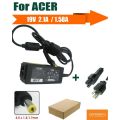 Aspire One ZA8 19V 2.1A AC Adapter Charger Laptop Power Supply - Black. 