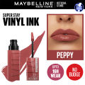 Maybelline New York Superstay Vinyl Ink Longwear Liquid Lipstick, 115, Peppy. 