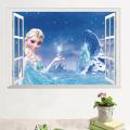 Yfashion Cartoon 3D  Frozen Princess Wall Stickers for Kids Rooms Nursery e Decor. 