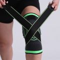 Adjustable Pressurized Fitness Running Cycling Bandage Knee Support Braces Elastic Nylon Sports Compression Pad Sleeve Unisex. 