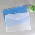 A4 File Bag Plastic Envelope Transparent Document Waterproof Folder With Snap Closure School Test Paper PackagingOffice Supplies. 