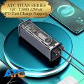 ATC Titan QC-T2000: 20000mAh 22.5W Fast Charging Power Bank with Transparent Body and PD Technology, Best Portable Charger for Fast Charging. 