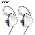CCA CA4 1BA+1DD Hybrid In Ear Earphone HIFI Monitor Sports Running Stage IEM 2 Drive Unit Headset Detachable 2Pin Cable CCA C10. 