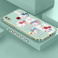 Vivo Y11 2019/Y12i/1906 Cute Cartoon Hello Kitty For Girls Square Edge Pattern Casing Plated Phone Shell Luxury Plating Soft Phone Case. 