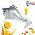 Fruit Press Orange Juice Squeezer, Manual Fruit Squeezer, Handheld Lemon Lime Squeezer, Heavy Duty Aluminum Metal, High Juice Yield for Pomegranate Watermelon Grapefruit, with Filter Bag. 