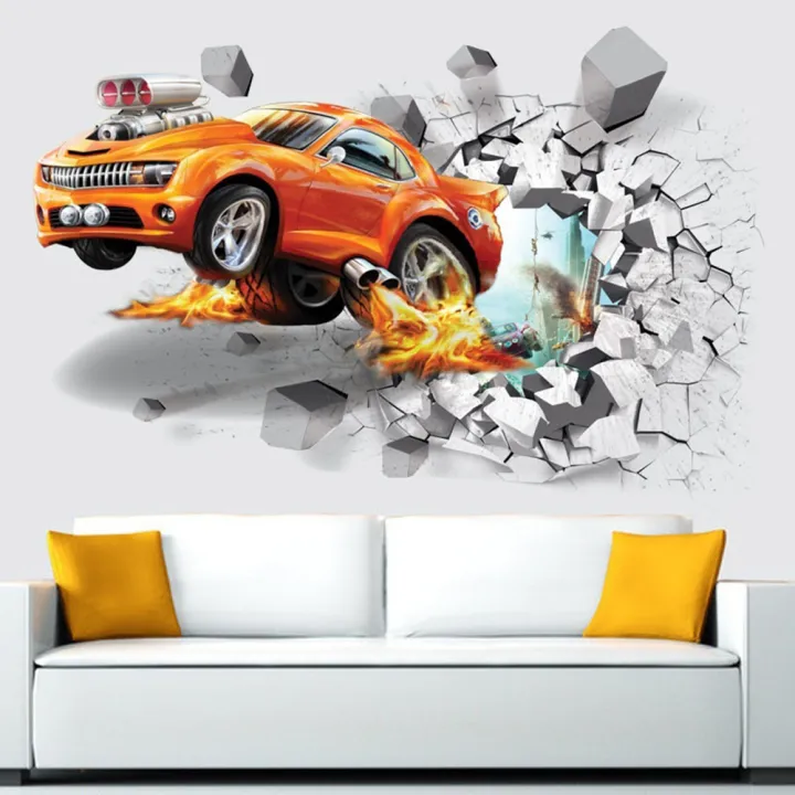 3D%20Self-adhesive%20Car%20Break%20Through%20the%20Removable%20Wall%20Stickers%20Decals%20Room%20Decor%20-%20Image%204
