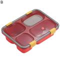 Lunch Box Multi Compartment, Compact Multi Grid Japanese Style Lunch Container, Microwavable Bento Box for Work. 