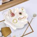 Shell Jewelry Dish Ceramic Trinket Dish Jewelry Plate Holder Small Key Bowl for Earrings Bracelets. 