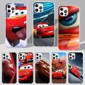 Disney Cars Lightning McQueen Cover for Apple iPhone 11 12 13 Mini 14 15 Pro Max 7 8 Plus X XS XR Clear TPU Case. 