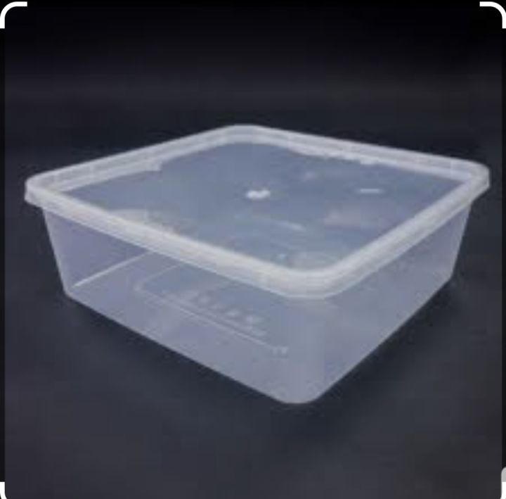 6 pcs 2000ml Plastic Disposable Boxes For Food Packing and Food Storage  Transparent Plastic Containers with Lids