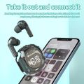 Original TWS Wireless Bluetooth 5.3 Headphones | Earbuds with Transparent Cover | Noise Reduction Stereo Earbuds Handsfree Call Headset with Mic and Charging Box. 