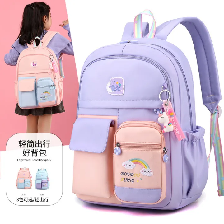 Rabify%20Korean%20Girls%20Style%20Multi-Pockets%20Premium%20Trendy%20School%20Bag%20Backpack%20for%20School%20Girls%20Primary%20Section%20School%20Bag%20for%20Girls%20-%20Image%202