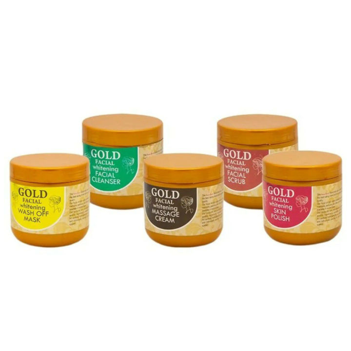 Glomesh 24K Gold Facial 5 Steps Complete Facial Jar -400 Grams Jar Best Quality