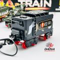 Classic Battery Operated Military Train Track Play Set Army Train Set With Flashlights, Sounds And Smoke. 