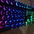 EWEADN GX60 Punk Colorful Backlight USB Wired Retro Gamer Gaming Keyboard For Desktop Laptop External Universal Keyboard. 