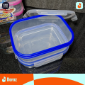 Premium Kitchen Essentials - PACK OF 2 Multipurpose Oven Safe Airtight BPA-Free Food Storage Containers Set with 4-Side Hinged Locking Snap Lids - 1400ml Capacity. 