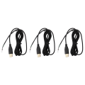 3X USB Cable Mice Line for Razer Deathadder 2013 Approx. 2.1M 5 Wires 5 Pins Black Gold Plated Replacement Gaming Mouse. 