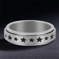 Fidget Ring Long Lasting Alloy Moon Star Fidget Ring Stress Relieving Anxiety Ring. 