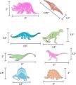 Luminous Dinosaur Toy Set - 8-Piece Glow-in-the-Dark Animals and Reptiles. 