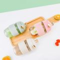 Lovely Cartoon Rabbit Water Bottle – 350ml Portable Glass Cup with Straw, Strap & Cover for Kids & Girls. 