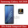 Samsung Galaxy A8 Plus Tempered Glass Screen Protector Premium High Quality Polish Glass For Samsung Galaxy A8 Plus - 2Pcs. 