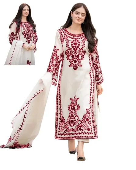 Party%20Wear/Wedding%20Collection-STITCHED%20%7C%20Formal%20Wear%20Beautiful%20Contrast%20Thread%20Embroidery%20Shirt+Trouser+Dupatta%203-Piece%20Dress%20For%20Women%20By%20Deals%20Mall%20-%20Image%202