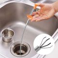 1pcs Kitchen Bathroom Toilet Sink Cleaning Pipeline Dredge Tools Hair Catcher Bendable Spring Pipe Dredge Home Use. 
