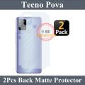 2Pcs  Tecno Pova Back Matte Protector Soft Skin Sheet Soft Film Protector For Tecno Pova. 