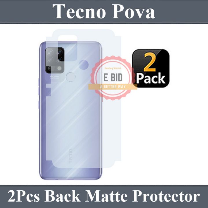 2Pcs  Tecno Pova Back Matte Protector Soft Skin Sheet Soft Film Protector For Tecno Pova