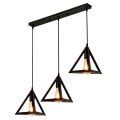 3 in 1, Tri-angle with bar Matte Black Pendant Light Fixtures Over Kitchen Island, Hanging Ceiling Lights, E26/E27 Medium Base, Adjustable Height, Bulbs not Included.. 