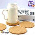 Gift City Presents 1/3/6/12 Pcs Round Plain Cork Tea Coaster Heat Insulation Non-Slip Tableware Kitchen Cup Mat Household Drink Coffee Tea Cup Pad Table Decoration. 