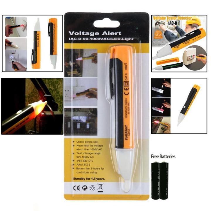 1AC-D Voltage Tester Pen 90~1000V Non-Contact Volt Alert Sensor Detector Stick