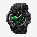 SKMEI Sport Digital Chronograph Dual Display Alarm 50M Waterproof EL Light Watch For Men 1155B. 